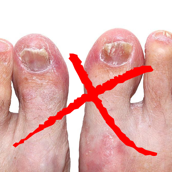 Foot nail care with coconut husk brush